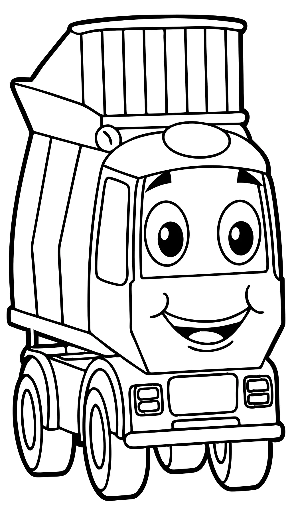 garbage truck coloring page